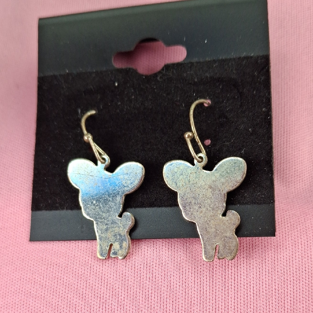 Disney Silver Puppy Silhouette Drop Earrings Bambi